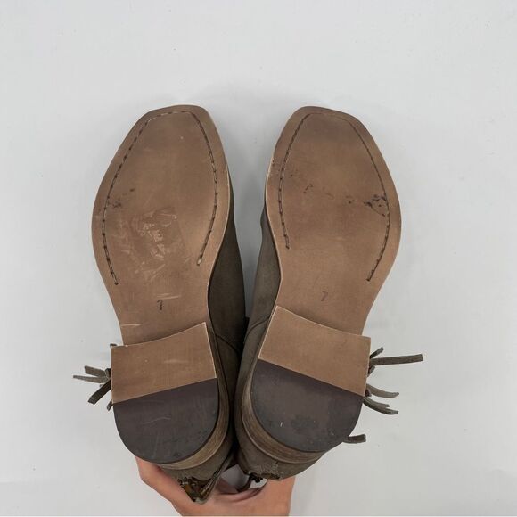 ~Seychelles Suede Fringe Ankle Boots NWOB 7 - Picture 7 of 9